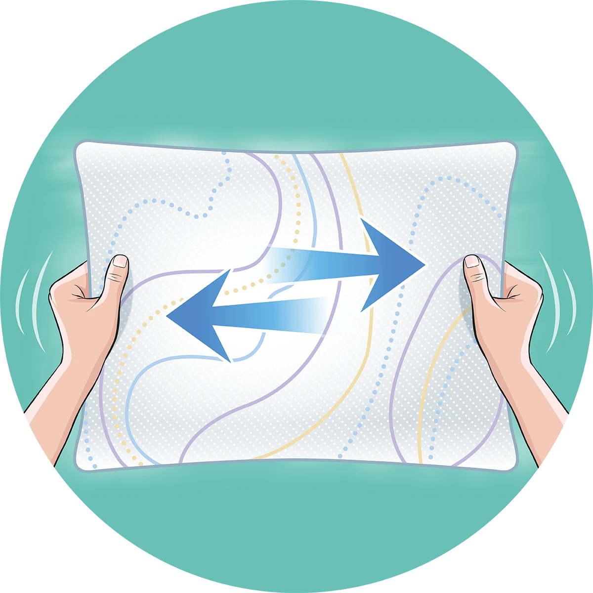 Wave Shape Pillow - Opschudden