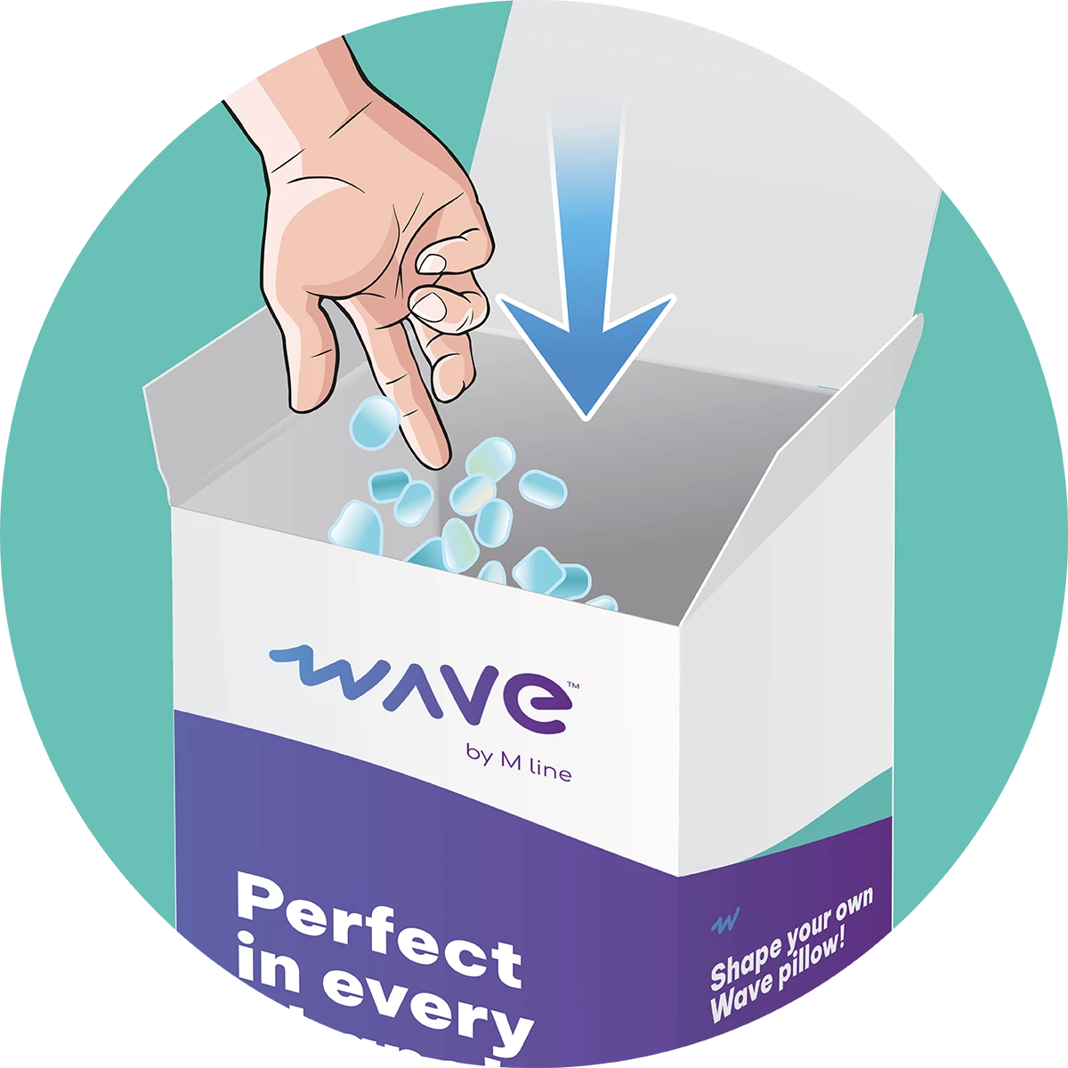 Wave Shape Pillow - Weggooien